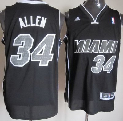 NBA Jerseys Miami Heat #34 Ray Allen Black Revolution 30 Swingman White Number