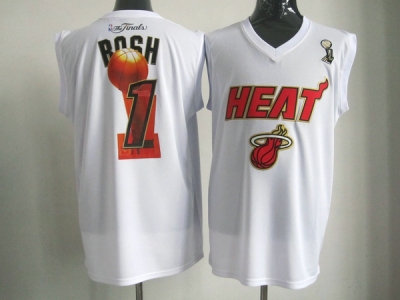 nba miami heat #1 bosh white(champions)