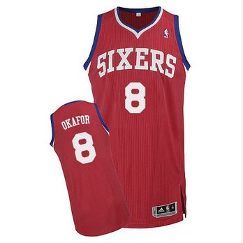 Philadelphia 76ers #8 Jahlil Okafor Red Stitched NBA Jersey