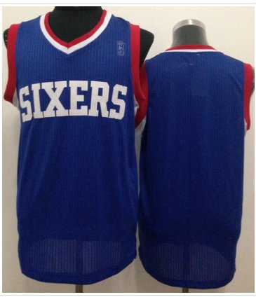 Revolution 30 Philadelphia 76ers Blank Blue Stitched NBA Jersey