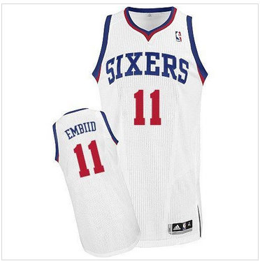 Revolution 30 Philadelphia 76ers #11 Joel Embiid White Stitched NBA Jersey