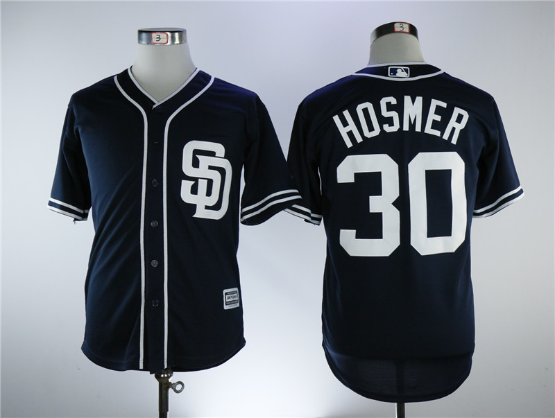 Padres #30 Eric Hosmer Black Cool Base Stitched Men MLB Jersey
