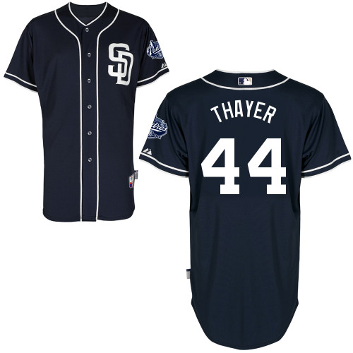 San Diego Padres #44Dale Thayer Authentic Personalized Alternate Blue Jersey