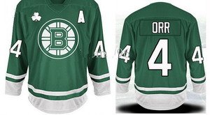St Pattys Day Jerseys Boston Bruins 4 Bobby Orr Green Jersey