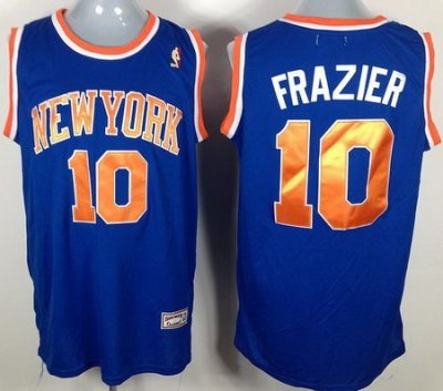 New York Knicks #10 Walt Frazier Soul Swingman Blue Jerseys