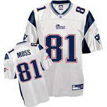 New England Patriots 81 Randy Moss White Youth Jersey