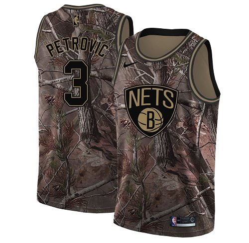 Nike Nets #3 Drazen Petrovic Camo NBA Swingman Realtree Collection Jersey