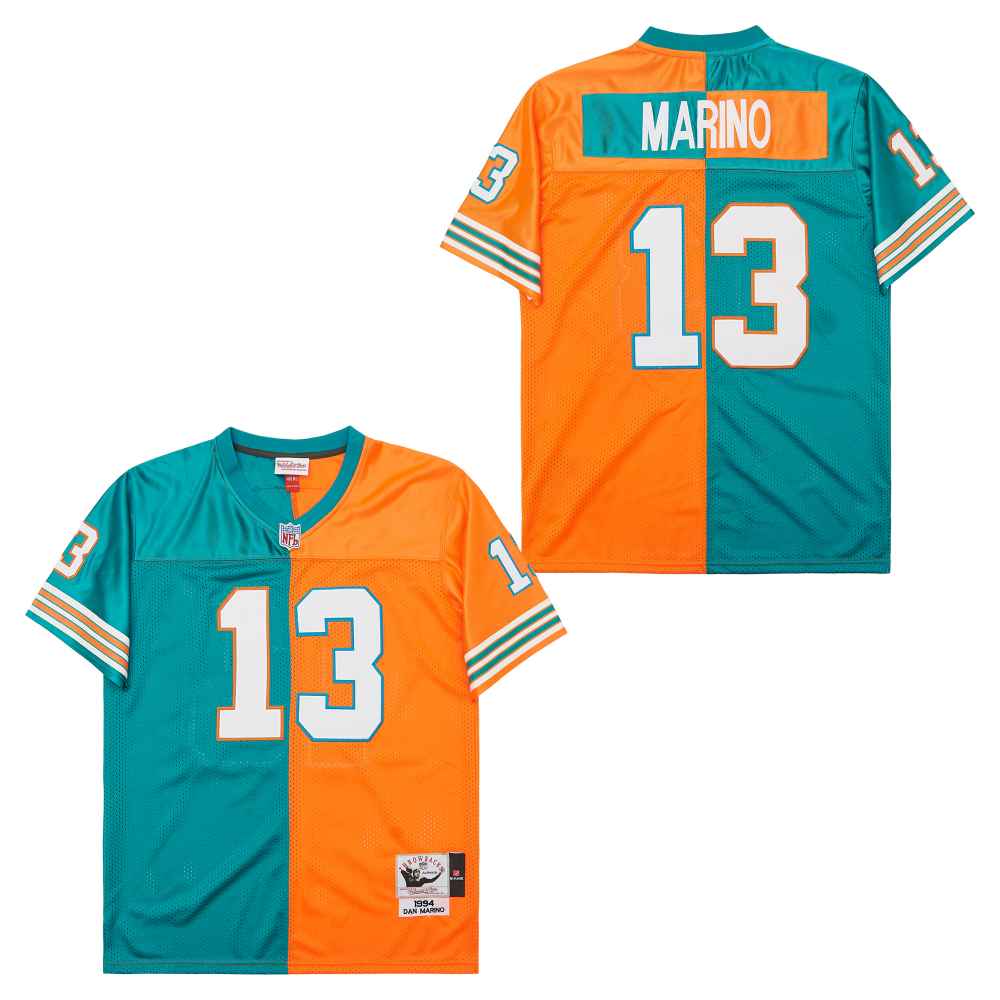Mitchell And Ness Dolphins #13 Throwback Stitched NFL Jersey