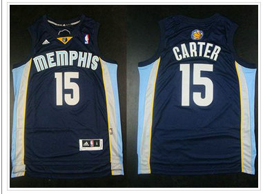 Memphis Grizzlies #15 Vince Carter Revolution 30 Dark Blue Stitched NBA Jersey
