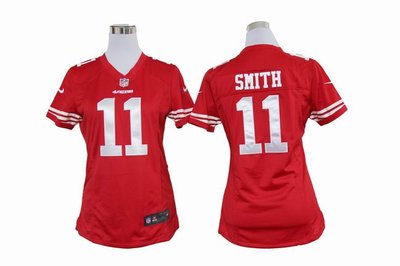 nike women nfl jerseys san francisco 49ers #11 smith red