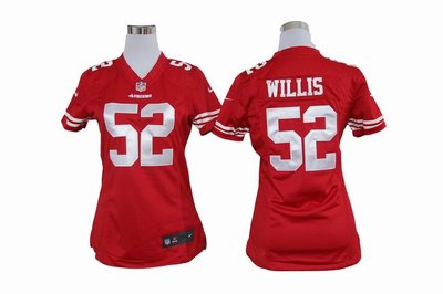 nike women nfl jerseys san francisco 49ers #52 willis red