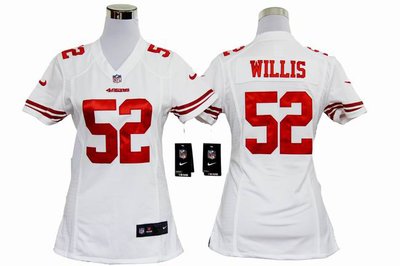 Women Nike NFL San Francisco 49ers 52 Patrick Willis White Jerseys