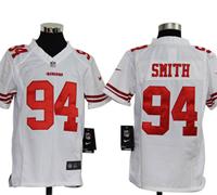Youth Nike NFL San Francisco 49ers 94 Justin Smith White Jerseys