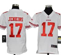 Youth Nike NFL San Francisco 49ers 17 A.J. Jenkins White Jerseys