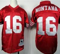 Kids San Francisco 49ers 16# Joe Montana Red Throwback NFL Jerseys