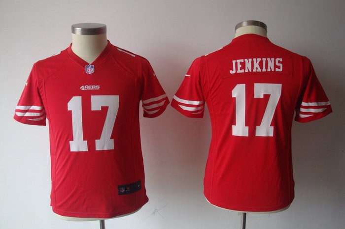 Nike NFL Youth San Francisco 49ers 17 A.J. Jenkins Red Jerseys