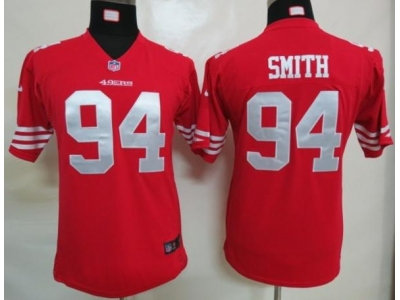Youth Nike NFL San Francisco 49ers 94 Justin Smith Red Jerseys
