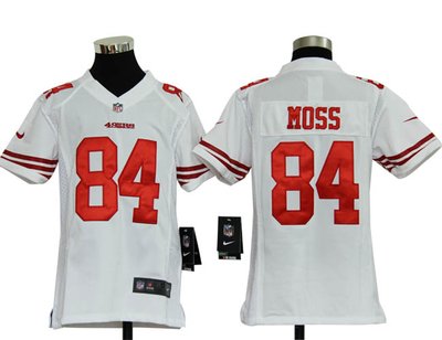 Youth Nike NFL San Francisco 49ers 84 Randy Moss white Jerseys