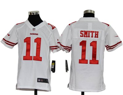 Youth Nike San Francisco 49ers 11 Alex Smith White Jerseys