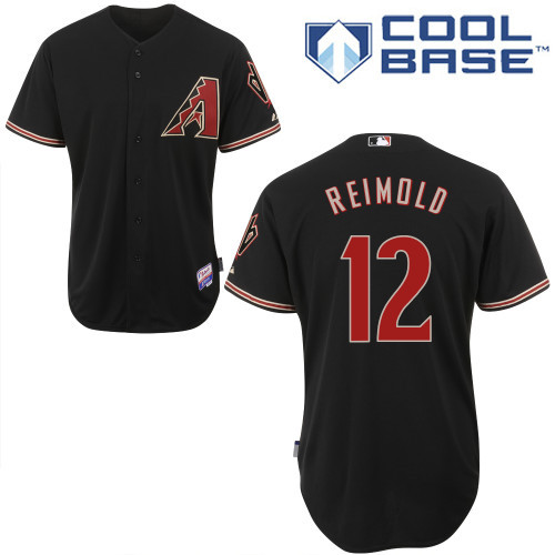 Arizona Diamondbacks #12 Reimold Black Authentic Personalized Alternate Home cool Jersey