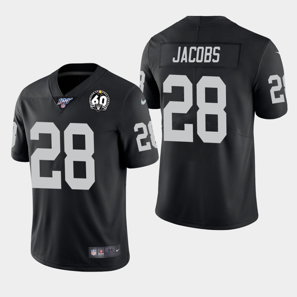 Raiders Josh Jacobs 100th and 60th Anniversary Vapor Limited Jersey - Black