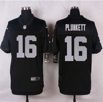 NEW Oakland Raiders #16 Jim Plunkett Black Team Color Men's Stitched NFL Elite Jersey