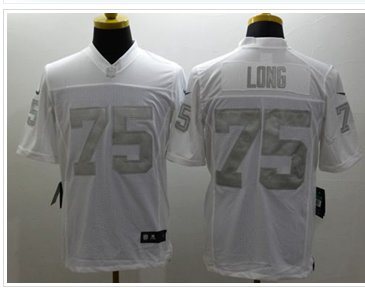 NEW Oakland Raiders #75 Howie Long White NFL Limited Platinum Jersey