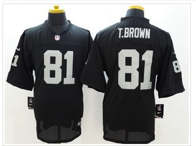 NewOakland Raiders #81 Tim Brown Black Team Color NFL Elite Jersey