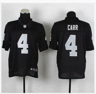 Oakland Raiders #4 Derek Carr Black Team Color NFL Elite Jersey