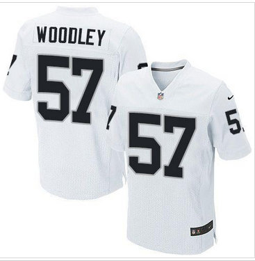 Oakland Raiders #57 LaMarr Woodley White NFL Elite Jersey