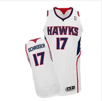 Revolution 30 Atlanta Hawks #17 Dennis Schroder White Stitched NBA Jersey