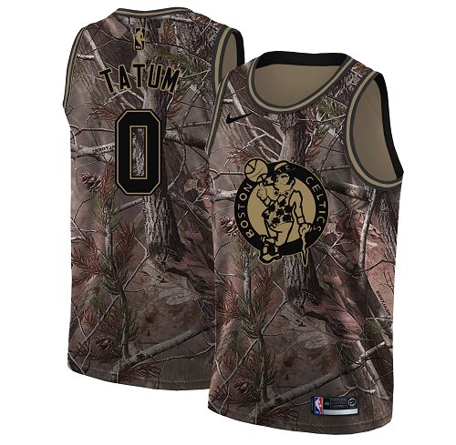 Nike Celtics #0 Jayson Tatum Camo NBA Swingman Realtree