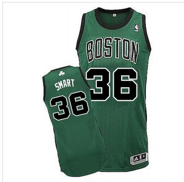 Revolution 30 Boston Celtics #36 Marcus Smart Green(Black No.) Stitched NBA Jersey