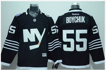 New York Islanders #55 Johnny Boychuk Black Alternate Stitched NHL Jersey