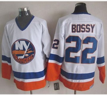 New York Islanders #22 Mike Bossy White CCM Throwback Stitched NHL Jersey
