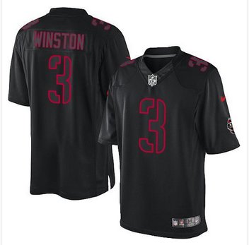 New Tampa Bay Buccaneers #3 Jameis Winston Black Men's Stitched NFL Impact Limited Jersey