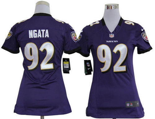 Womens Nike Baltimore Ravens 92 Ngata game Jerseys