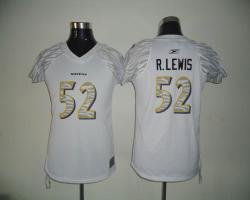 Baltimore Ravens #52 R.Lewis White Women Jerseys