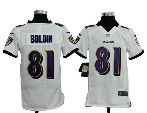 Youth Nike NFL Baltimore Ravens 81 Anquan Boldin White Jerseys