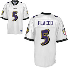 Youth Baltimore Ravens 5 Joe Flacco White Jerseys
