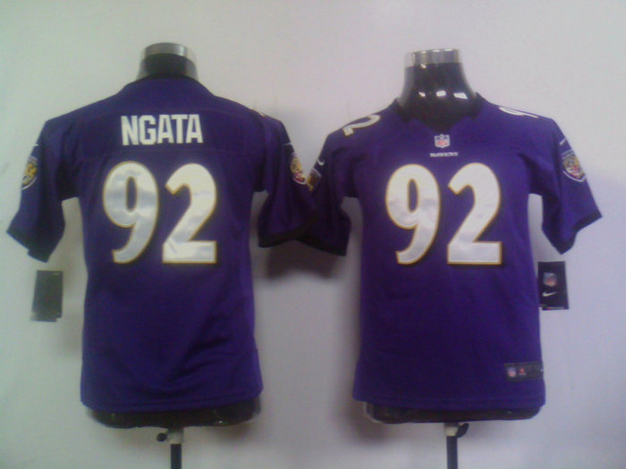 Nike NFL Youth Baltimore Ravens 92 Haloti Ngata Purple Jerseys