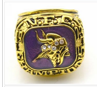 NFL Minnesota Vikings World Champions Gold Ring_2