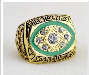 NFL New York Jets World Champions Gold Ring