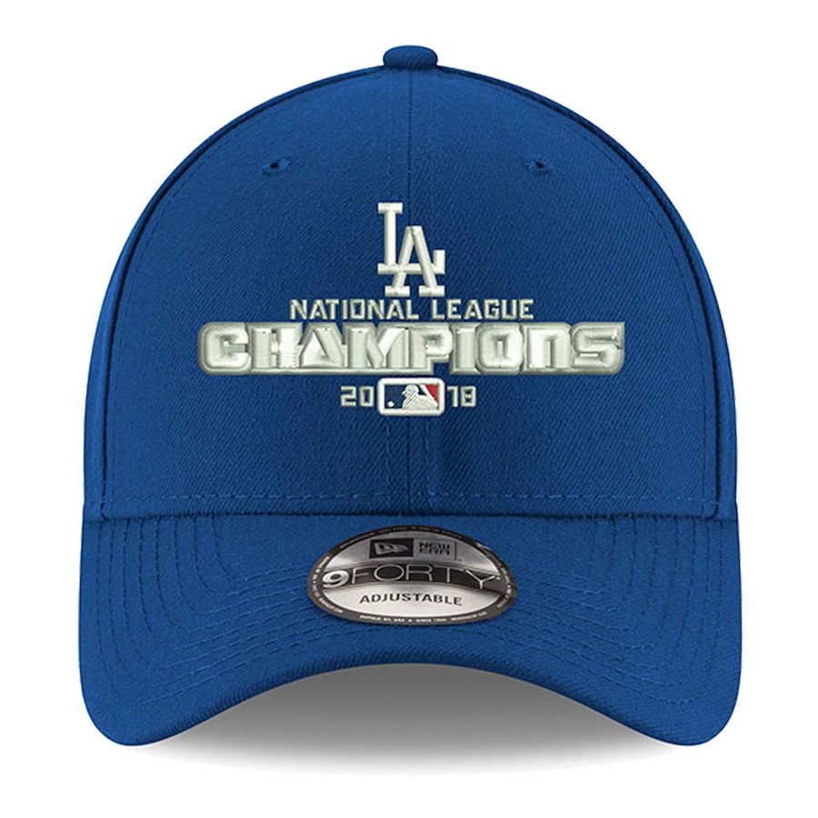 MLB Los AngelesDodgers Team Logo Black Peaked Adjustable Hat 1