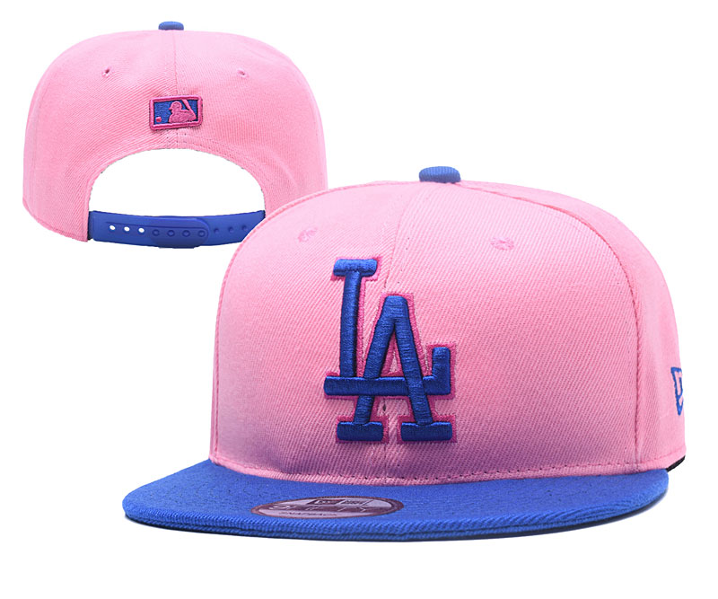 MLB Los Angeles Dodgers Fresh Logo Pink Adjustable Hat YD