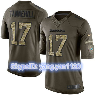 Nike Dolphins #17 Ryan Tannehill Green Youth Stitched NFL Limited Salute to Service Jersey