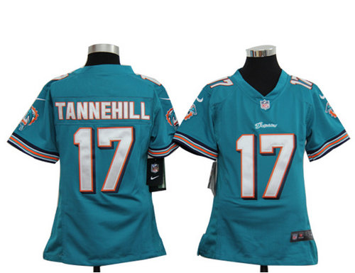 Youth Nike NFL Miami Dolphins 17 Ryan Tannehill Green Jerseys
