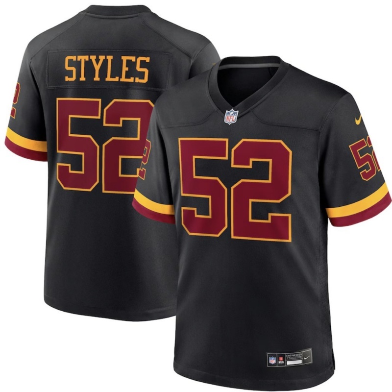 Men's Washington Commanders #52 Styles Black 2026 F.U.S.E. Hail Raiser Alternate Vapor Limited Stitched Football Jersey