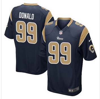 Youth NEW Rams #99 Aaron Donald Navy Blue Team Color Stitched NFL Elite Jersey