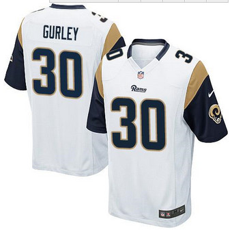 Youth NEW Rams #30 Todd Gurley White Stitched NFL Elite Jersey